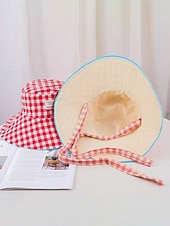  Wendbarer Damen-Bucket-Hat mit breiter Krempe, leichtes Polyester, in verschiedenen Farben erhältlich, beidseitig tragbar mit Schleifendetail, Sonnenschutzkappe für den St. Patrick's Day, Urlaub und Freizeit.