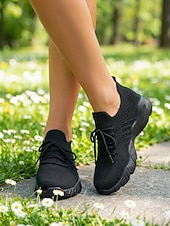 economico Sneakers da donna-scarpe da ginnastica casual da donna in Flyknit rosa - scarpe da ginnastica traspiranti, morbide e ammortizzate, comode da indossare ogni giorno, per viaggi, lavoro, shopping, fitness e attività
