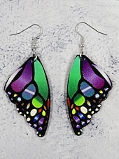 halpa Naisten korvakoru-Naisten keinonahkaiset perhossiipikorvakorut – boheemit kevyet roikkuvat korut rantalomaan, arkeen ja juhla-asuihin