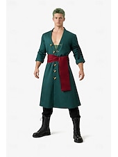 abordables Disfraces de anime-Aventurero del océano Swordsman Pirata del Sombrero de Paja Animé Traje de cosplay Accesorios Trajes De Cosplay Víspera de Todos los Santos Carnaval Disfraz Para Chico Niños Adulto