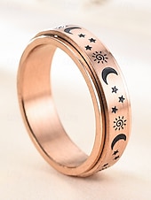 abordables Joyas para hombres-Anillo de acero inoxidable para hombre, disponible en varios colores, perfecto para vacaciones y uso diario informal.