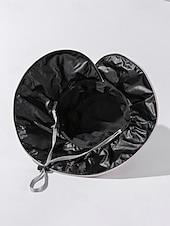 رخيصةأون اكسسوارات العطلة-قبعة شمسية نسائية من البوليستر بحافة عريضة مزينة بفيونكة، قابلة للطي لحماية من الأشعة فوق البنفسجية، متوفرة بألوان متعددة، لون أنيق مناسب لعطلة الربيع والارتداء اليومي غير الرسمي