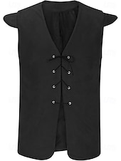 billige Topper-Kostymer i middelalderstil Renessanse سترة Pirat Knekt Viking Kostyme Herre Viking Pirat Halloween Karneval Ytelse LARP Ren Faire Voksne Vest