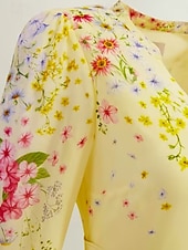 economico Lunghezza alla caviglia-Linea ad A Lunghezza al pavimento Vestito da Festa Abito da Cocktail Abito da invitata a nozze Abito da cerimonia per signora Manica Lunga Scollo a V Elegante Semplice Minimalista Formale Ospite di