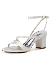 abordables Dama de honor-Sandalias de boda planas con tiras en color marfil para mujer, zapatos de novia minimalistas con tiras en el tobillo, elegantes zapatos de boda urbanos para novias.