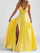 economico Vestito Semplice-Per donna Abito maxi Abito da Ballo Vestito da Festa Abito da Cocktail Abito Sottoveste Moda Caldo Moderno All'aperto Vacanza Feste Vestibilità regolare Semplice Senza Maniche Scollo a V Nero Bianco