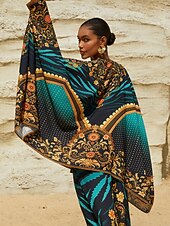 economico camicie, top e camicette-camicia in chiffon con maniche dolman con motivo vintage per le vacanze