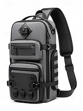 economico Borselli da uomo-borsa a tracolla tattica da uomo: zaino a tracolla in poliestere di grande capacità con più tasche e stili di trasporto versatili, vari colori per escursioni all'aperto, viaggi e uso quotidiano casual