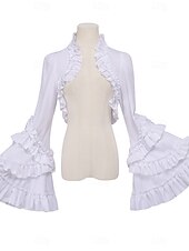 levne Topy-Rokoko Renesanční Steampunk Kabát Fancy kostým Tričko Volánkový rukáv Čerodějnice Upír Královský oděv Maškarní kostým Dámské Fantazie předvečer Všech svatých Karneval Výkon LARP Ren Faire Dospělé