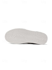 cheap Dress Sneakers-Men's Faux Leather Casual Sneakers, Comfortable Stylish Shoes for Garden Weddings, Ideal for Casual Wedding Guests