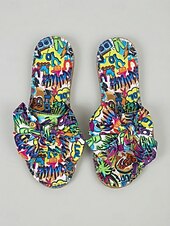 preiswerte Frauen-Bunte, flache Damen-Sandalen mit Schleife und weicher Sohle, verspielte Boho-Sandalen zum Hineinschlüpfen für den Alltag, Strandspaziergänge, Festivals und entspannte Outdoor-Aktivitäten