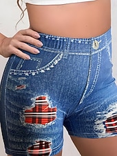 preiswerte -Damen Chinos Shorts Streetwear Lässig Kurz Mittlere Taillenlinie Schmetterling Drucken Bequem Dehnbar Täglich Heim Outdoor Blau Königliches Blau Hellblau Sommer Frühling Lässiger Schnitt