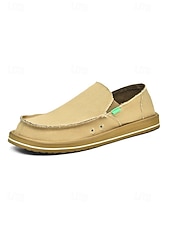 ieftine Bărbați-Espadrile slip-on bej pentru bărbați, cu partea superioară confortabilă și respirabilă, talpă din iută, potrivite pentru activități în aer liber, de resort, plajă și agrement