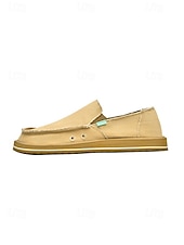 ieftine Bărbați-Espadrile slip-on bej pentru bărbați, cu partea superioară confortabilă și respirabilă, talpă din iută, potrivite pentru activități în aer liber, de resort, plajă și agrement