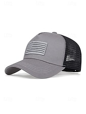 preiswerte Zubehör-Vereinigte Staaten 250. Jubiläum Herren American Flag Trucker Cap - Bestickte USA Mesh Kappe für den Unabhängigkeitstag - Atmungsaktive Polyester patriotische Baseballmütze in mehreren Farben