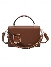 זול תיקי יד-תיק צד אלגנטי לנשים עם דמוי עור, תיק כתף אופנתי עם ידית עליונה ורצועת שרשרת, ארנק אופנתי להמרה לנשים, מושלם ללבישה יומיומית, טיולים לחופשה וללבוש מסיבה