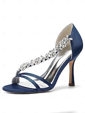 preiswerte Braut-Champagnerfarbene Brautschuhe aus Satin mit Kristallbesatz – elegante Hochzeitsschuhe für Stadthochzeiten