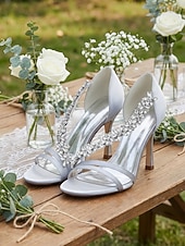 preiswerte Braut-Champagnerfarbene Brautschuhe aus Satin mit Kristallbesatz – elegante Hochzeitsschuhe für Stadthochzeiten