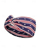 economico Accessori-Stati Uniti 250° Anniversario Fascia per Capelli in Poliestere Patriottica da Donna Wrap per Capelli in Elastico Estensibile con Molti Stili di Bandiera USA Leggera e Confortevole Festiva per il