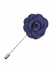 tanie Wesele ACC-Ręcznie wykonana męska broszka z motywem róży - elegancka butonierka z tkaniny poliestrowej na śluby, dodatki do garniturów pana młodego i drużbów, bale maturalne i imprezy - stylowa broszka z motywem kwiatowym w wielu kolorach