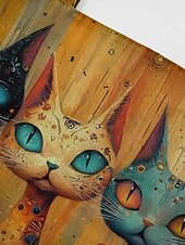 cheap Vacation &amp; Travel Bags-Women's Polyester Tote Bag, Large Capacity with Zipper, Multiple Cat Designs, Perfect for Vacations, Shopping, and Everyday Casual Use