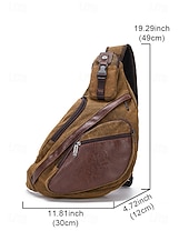 economico Borselli da uomo-Borsa a tracolla da uomo in tela, zaino casual a tracolla di grande capacità, zaino sportivo vintage da esterno per viaggi quotidiani, escursionismo, ciclismo, palestra, lavoro e uso quotidiano casual