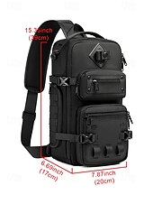 economico Borselli da uomo-borsa a tracolla tattica da uomo: zaino a tracolla in poliestere di grande capacità con più tasche e stili di trasporto versatili, vari colori per escursioni all'aperto, viaggi e uso quotidiano casual