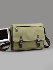 Χαμηλού Κόστους Ανδρικές τσάντες-Ανδρική τσάντα ώμου από καμβά, πολύχρωμη τσάντα ώμου μεγάλης χωρητικότητας με χιαστί ώμο, casual vintage τσάντα εργασίας για φορητό υπολογιστή για καθημερινές μετακινήσεις, υπαίθριες δραστηριότητες και χρήση γραφείου