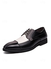 abordables Chaussures Derby-Chaussures habillées pour hommes en similicuir bleu et blanc, chaussures de mariage confortables pour les mariés et les invités