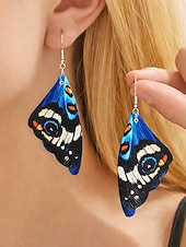 halpa Naisten korvakoru-Naisten keinonahkaiset perhossiipikorvakorut – boheemit kevyet roikkuvat korut rantalomaan, arkeen ja juhla-asuihin