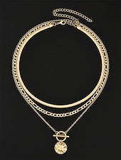 levne Dámský náhrdelník-Dámský náhrdelník z bohémské slitiny, zlatá a stříbrná barva, ideální na dovolenou i běžné nošení.