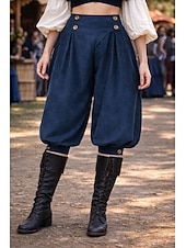 preiswerte Unterteile-Mittelalterlich Renaissance Steampunk Piratenhose Pirat Kostüm Damen Vikinger Seeräuber Fantasie Leistung LARP Renaissance-Messe Erwachsene Hose Frühling