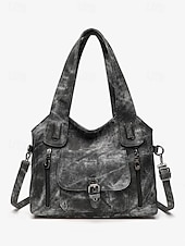 Χαμηλού Κόστους Τσάντακι &amp; Totes-Γυναικεία τσάντα ώμου vintage από απομίμηση δέρματος, μεγάλης χωρητικότητας μετατρέψιμη τσάντα χειρός με λαβή στο πάνω μέρος και λουράκι χιαστί, ρετρό casual τσάντα μεταφοράς για γυναίκες, ιδανική για καθημερινή χρήση, διακοπές και ταξίδια