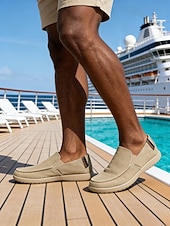 ieftine Bărbați-Pantofi sport casual bleumarin pentru bărbați, cu partea superioară respirabilă și croială flexibilă, talpă confortabilă și rezistentă, perfecți pentru insule și croaziere, stațiuni pe plajă și vacanțe