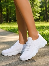 economico Sneakers da donna-scarpe da ginnastica casual da donna in Flyknit rosa - scarpe da ginnastica traspiranti, morbide e ammortizzate, comode da indossare ogni giorno, per viaggi, lavoro, shopping, fitness e attività