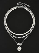 levne Dámský náhrdelník-Dámský náhrdelník z bohémské slitiny, zlatá a stříbrná barva, ideální na dovolenou i běžné nošení.