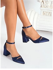 economico Madre della Sposa/Sposo-décolleté da donna in raso verde smeraldo - eleganti scarpe da mamma sposa con tacco a blocco e cinturino alla caviglia per matrimoni in giardino, ricevimenti all'aperto &amp;gala estivi formali