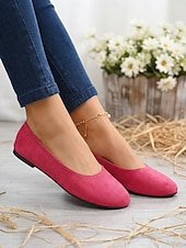 billige Flate sko til kvinner-damerosa ballerinasko - lette slip-on komfortsko, minimalistisk hverdagsstil for voksne, ideelle for daglig bruk, kontor, reise, turgåing &amp;helgeturer