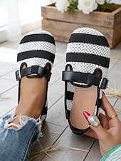 economico Ballerine da donna-Scarpe Mary Jane da donna larghe e traspiranti in maglia color cachi - scarpe casual leggere e comode, con cinturino regolabile per camminare, viaggiare, lavorare, fare shopping, andare in vacanza