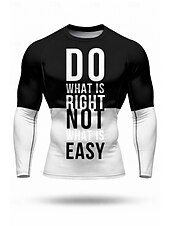 Недорогие Футболки и майки для бега-Муж. Футболка для бега Компрессионная футболка 3D печать Цветовые блоки Длинный рукав Основной слой Весна Осень Контрастных цветов Быстровысыхающий Сжатие видеоизображений Для тренировки Power Flex