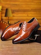 preiswerte Derby Schuhe-Schwarze und weiße Oxford-Schuhe für Herren aus Kunstleder, elegante Hochzeitsschuhe für Bräutigam und Hochzeitsgesellschaft
