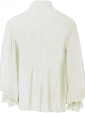 זול חולצות-ימי הביניים רנסנס סטימפונק חולצה פיראט אביר ויקינג תחפושות בגדי ריקוד גברים פיראט האלווין (ליל כל הקדושים) קרנבל הצגה מסיבה\אירוע ערב LARP מבוגרים חולצה