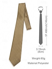 お買い得  結婚 ACC-男性用フォーマルネクタイセット、ポケットチーフとカフスボタン付き - 結婚式、ビジネスパーティー、ガライベントに最適な高級ポリエステルチェック柄ネクタイ - スタイリッシュな花婿の付添人用スーツアクセサリー（複数色）