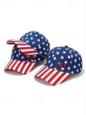 abordables Sombreros de mujer-Gorra de Béisbol de Poliéster para Mujeres del 250 Aniversario de los Estados Unidos con Impresión de Bandera de EE.UU. Múltiples Patrones Disponibles Ideal para EE.UU. Día de la Independencia y Uso