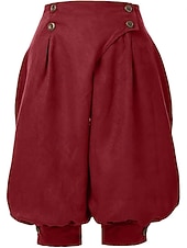 preiswerte Unterteile-Mittelalterlich Renaissance Steampunk Piratenhose Pirat Kostüm Damen Vikinger Seeräuber Fantasie Leistung LARP Renaissance-Messe Erwachsene Hose Frühling