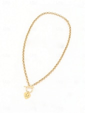 זול שרשראות ותליונים-1 pc שרשראות תליון שרשרת For בגדי ריקוד נשים יומי רחוב מתנה פלדת על חלד צורת אלפבית