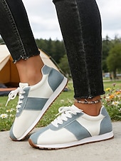 economico Sneakers da donna-scarpe da ginnastica leggere alla moda da donna - scarpe basse chic con contrasto rosa per donna, ideali per viaggi estivi, passeggiate e outfit casual