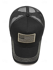 preiswerte Zubehör-Vereinigte Staaten 250. Jubiläum Herren American Flag Trucker Cap - Bestickte USA Mesh Kappe für den Unabhängigkeitstag - Atmungsaktive Polyester patriotische Baseballmütze in mehreren Farben