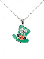 ieftine Accesorii-Colier pentru femei cu trifoi de Ziua Sfântului Patrick, pandantiv verde cu breloc din aliaj durabil, mai multe stiluri, inclusiv trifoi și potcoavă, bijuterii festive irlandeze pentru parade, petreceri și ținute de sărbătoare.