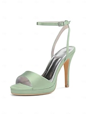 abordables novia-Sandalias de tacón alto con tira en el tobillo doradas para mujer, elegantes zapatos de novia minimalistas para bodas en la ciudad.